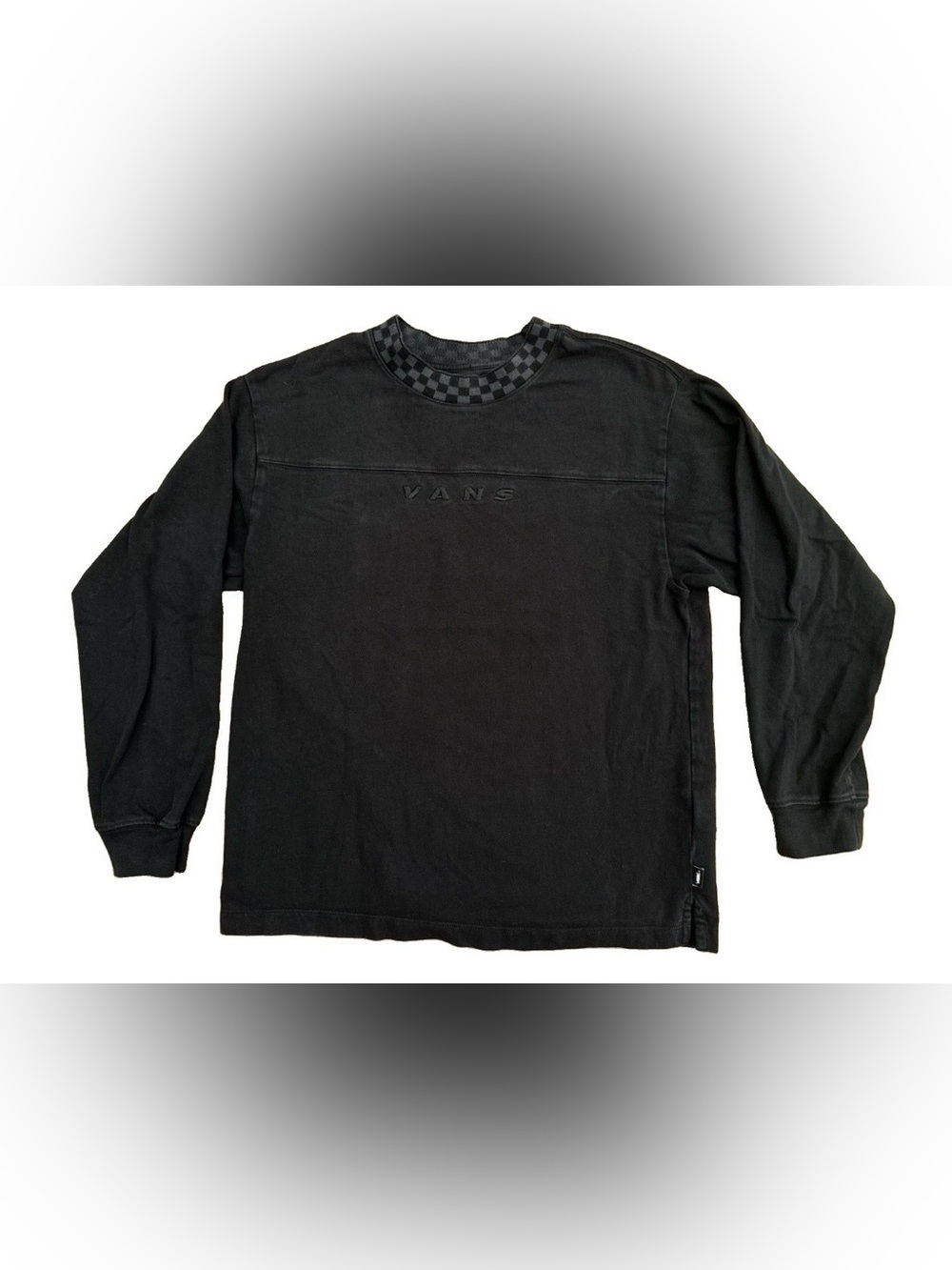 Vans checkered black long Sleeve Crewneck Tee
